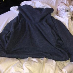 AERIE turtle neck like sweatshirt w/ hood/pockets